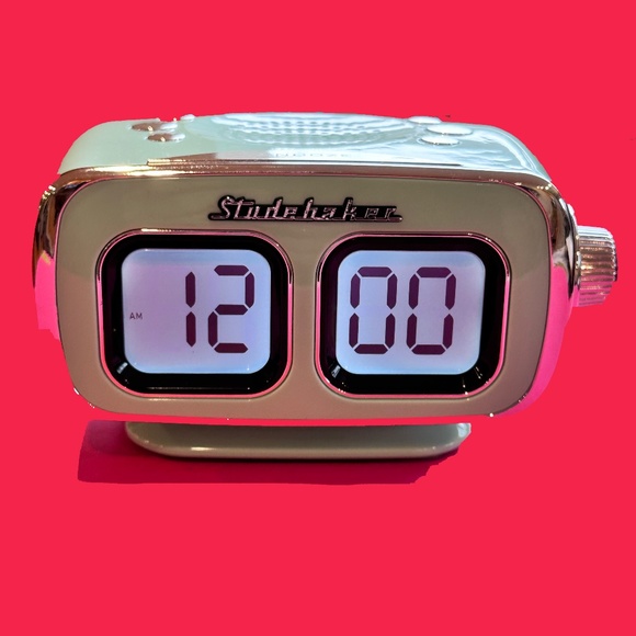 Studebaker Other Studebaker Large Display Lcd Amfm Retro Clock